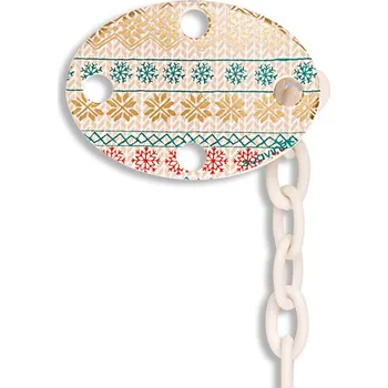 klip na dudlíky Suavinex Klip na šidítko oválný kolekce WINTER krémový