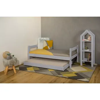 Dětská postel MAXIDO Česká dětská postel Vigo s přistýlkou 200x90 šedá (Český výrobek)