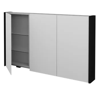 Koupelnový nábytek Dřevojas Třídveřová galerka ENZO GA3OE 130 - M17 Černá mat