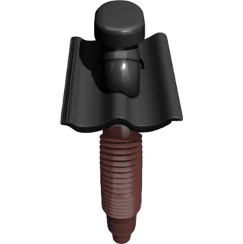 KM BETA Taška střešní plastová odvětrávací 110 mm Hodonka černá