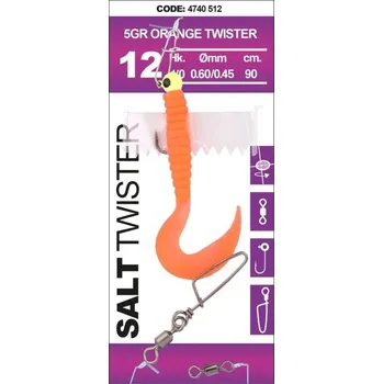 Spro Návazec Na Tresky Salt Twister Orange 90 cm - Háček 1 Hmotnost 3 g