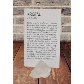 Sběratelství Kartička a minerál KŘIŠŤÁL