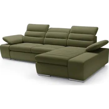 Sedací souprava Sedací souprava KORFU | FUNKČNÍ LÁTKA | pravá | rozkládací + úložný prostor | olivová 38 | AKCE