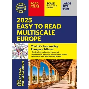 Kniha 2025 Philip's Easy to Read Multiscale Road Atlas of Europe - Philip's Maps