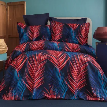 Povlečení SATÉNOVÉ POVLEČENÍ LUXURY LAGOON 200X220 CM, 2KS 70X80 CM LISTY