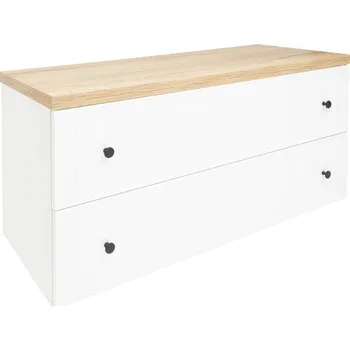 Koupelnový nábytek Naturel Koupelnová skříňka s krycí deskou Naturel Forli 120x53x46 cm bílá lesk FORLI120BIDBEZ FORLI120BIDBEZ