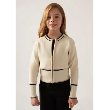 Dívčí svetr dívčí béžový svetr na zip Mayoral 6339-88 velikost 170