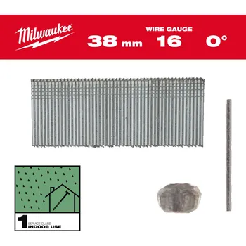 Hřebík MILWAUKEE Hřebíky 16G / 0° / 38mm / G / SC1, 2500ks
