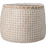 Pletený květináč s bílým dekorem