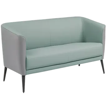 Sedací souprava RHODOS - 2, 2-sed, ekokůže pastelově modrá/šedá