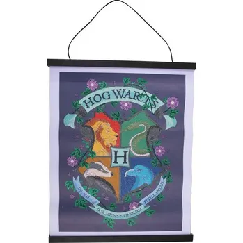 Diamantové malování Diamantové malování obraz v lištách štít školy kouzel Bradavice 35 x 45 cm