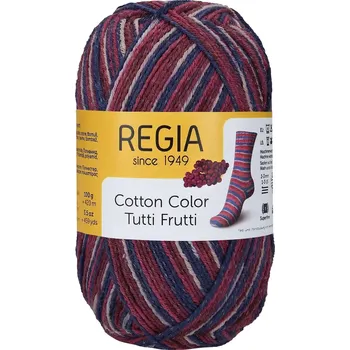 Příze Regia 4-Ply Cotton Color 02423 Hroznové víno (Ponožková pžíze bavlněná Regia 4-Ply Cotton Color 02423 grapes color)