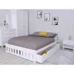 Postel Abby 140x200 cm - BÍLÁ + matrace Optimal 15 cm + rošt ZDARMA