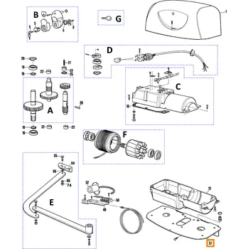 Pohon brány Nice PMD0215A.4610 nosná deska pohonu HYPPO