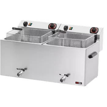 fritéza Fritéza FE 1010 T elektrická dvojitá 0,74 kW/l, 11+11 l stolní s výpustí 400 V