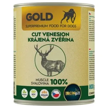 Krmivo pro psa IRONpet Gold Dog Zvěřina krájená svalovina konzerva 800 g IRONpet SG/NOV151505
