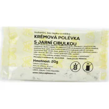 Instantní krémová polévka s jarní cibulkou bez lepku Natural Jihlava 20 g