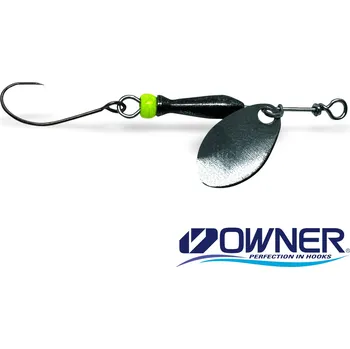 Umělá nástraha Rotační třpytka Jigovky.cz Classic Barbless 00 - BLACK (black/chartreuse body)