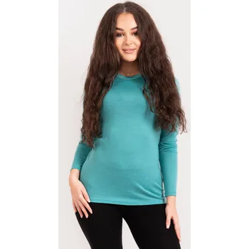 Dámské tričko Dámské merino triko s dlouhým rukávem Nature, Aqua Velikost: S