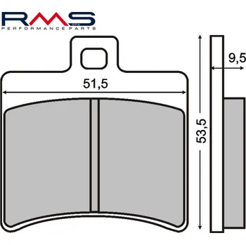 Brzdová destička Brzdové destičky RMS 225100310 organické 225100310