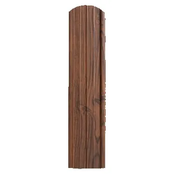 Plotovka Plechová plotovka Unico oblá 80 cm 80 x 11,5 x 0,9 cm ořech