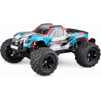 RC model auta AMEWI Hyper GO Monstertruck brushless 4WD 1:16 RTR blau/weiß