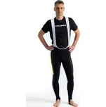 Cyklistické kalhoty se šlemi CRUSSIS pánské černá/žlutá 4XL