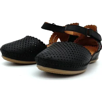 Dámské sandále Dámské kožené sandále 006 799 černé Iberius Barva: černá, Velikost: 38