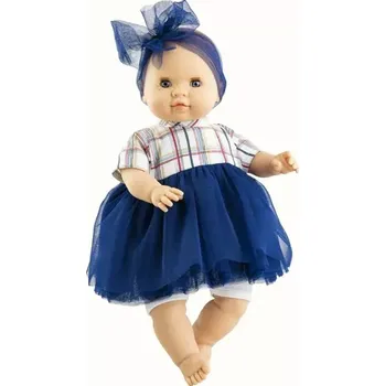 Panenka Realistické miminko Judith v modré tylové sukni od firmy Paola Reina ( Los Manus 36 cm)
