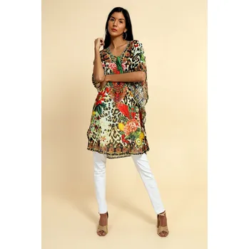 Dámská halenka Dámská plážová TUNIKA 334310-3 zelená M/L (+ reálné foto)