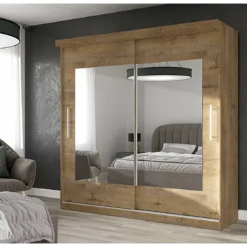 Šatní skříň GALA Šatní skříň Sino 203, Dub lefkas Zvolte možnost: s osvětlením