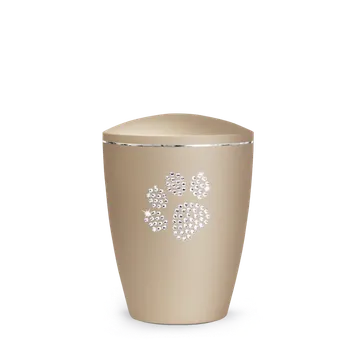 Smuteční dekorace Zvířecí urna Elegance Paw - Champagne 1,5l