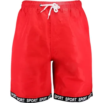 Pánské plavky FANNIFEN Pánské koupací šortky FAN-16558 Barva: Červená, Velikost: M