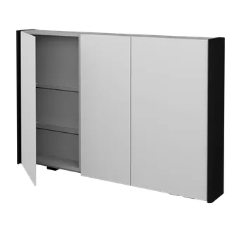 Koupelnový nábytek Dřevojas Třídveřová galerka ENZO GA3OE 120 - M17 Černá mat