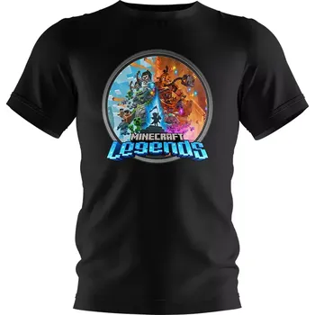 Pánské a dětské tričko Minecraft Legends černá