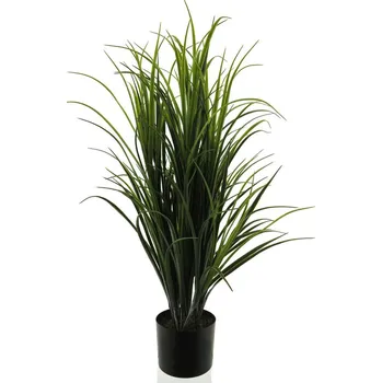umělá květina umělá tráva, Ríční tráva divoká v květináči zelená V90 cm