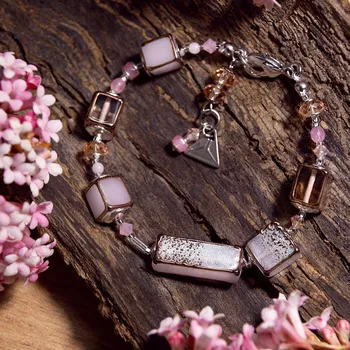 Náramek Lampglas Náramek Glimpse of Luxury s unikátními perlami Lampglas