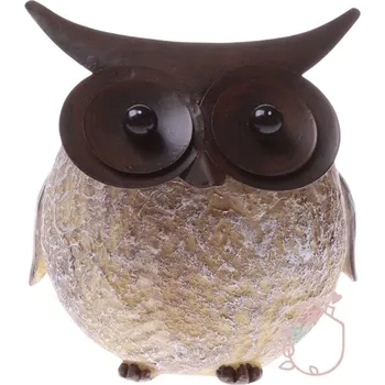 Zahradní dekorace Sova z umělého kamene na postavení