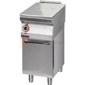 Sporák Solid Top litinový, plynový 400 mm na uzavřeném podstavci, skříňce | KROMET, 700.KG/I-400.S.D