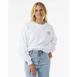Mikina Rip Curl ROLLING CURL DROP SHOULDE CREW Optical White velikost L