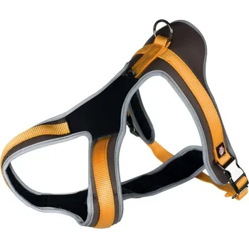 Postroj pro psa TRIXIE Turistický postroj SM: 35-60 cm/15 mm, žlutý
