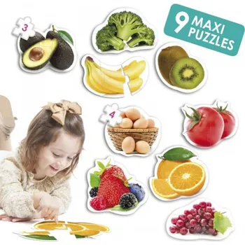 Puzzle Akros Puzzle pro nejmenší - Zdravé jídlo 27 dílků