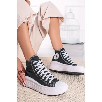 Dámská fitness obuv Converse vysoké tenisky na platformě Chuck Taylor All Star Move Hi černá 36