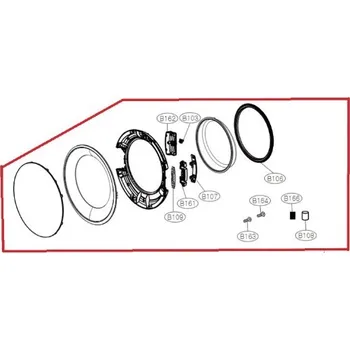 ADC76086416 - Komplet dveří pro sušičku LG