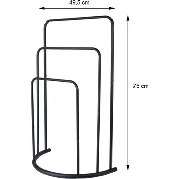 Držák na ručník Stojan na ručníky Black, černá