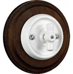 Elhard KV5105WD Keramik vyp. č.5 - kulatý, otočný, bílý / tm. dřevo - komplet