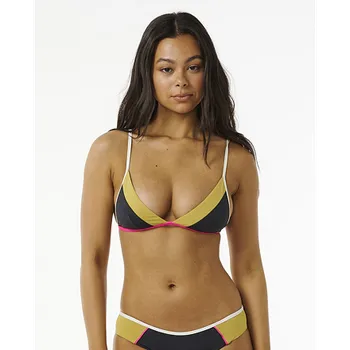 Dámská móda Plavky Rip Curl HIBISCUS HEAT SPLICE TRI Washed Black velikost L