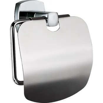 Držák na toaletní papír s krytem, chrom, LUCA