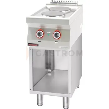 Sporák Elektrický sporák 2 kulaté plotýnky 2x2,6 kW na otevřeném podstavci | KROMET, 700.KE-2.S