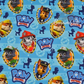 Galanterie Úplet, Tlapková patrola pruhy modrá (E) (Kvalitní úplet)